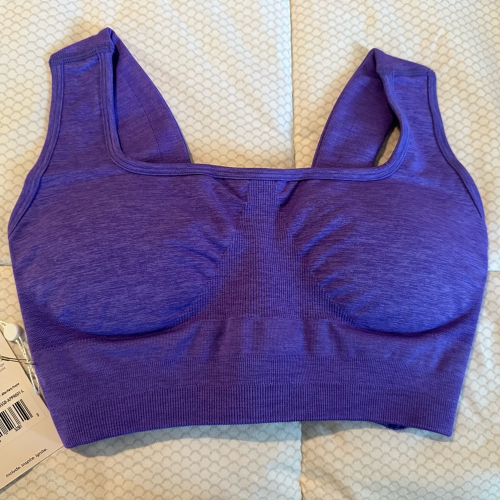 BuffBunny Synergy Seamless Sports Bra in Party Purple - Size L
